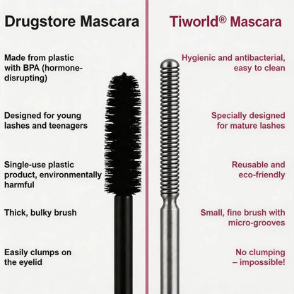 Tiworld® Waterproof Fibre Mascara  – Volume & Length without Clumping for Dramatic Moments