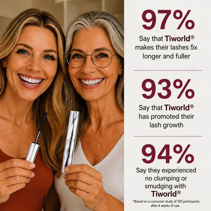 Tiworld® Waterproof Fibre Mascara  – Volume & Length without Clumping for Dramatic Moments