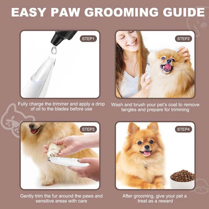 🔥SEAGRIL Silent Electric Pet Claw and Hair Trimmer with LED Light | Safe and Low Noise, Suitable for Dogs and Cats