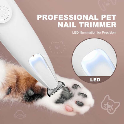 🔥SEAGRIL Silent Electric Pet Claw and Hair Trimmer with LED Light | Safe and Low Noise, Suitable for Dogs and Cats